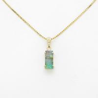 K18YG ボルダーオパールネックレス