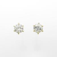 【リメイク】K18YG ソリティア ダイヤモンドピアス