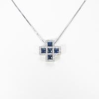 ゾッカイ クロス サファイヤネックレス