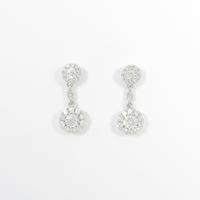 K18WG ダイヤモンドピアス