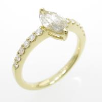 【リメイク】K18YG ダイヤモンドリング 0．688ct・LYB・VS2・マーキスカット