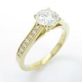 【リメイク】K18YG ダイヤモンドリング 0．803ct・I・VVS2・3EXT H＆C