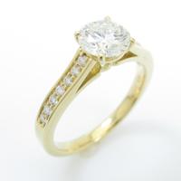【リメイク】K18YG ダイヤモンドリング 0．803ct・I・VVS2・3EXT H＆C