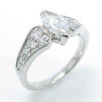 プラチナダイヤモンドリング 0．529ct・F・VS1・マーキスカット