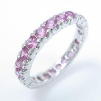 K18WG ピンクサファイヤリング