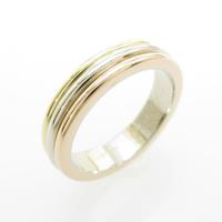 カルティエ スリーゴールドウエディング リング