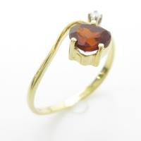 750YG／750WG ハート ガーネットリング