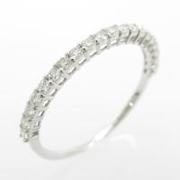 【リメイク】K18WG ハーフエタニティ ダイヤモンドリング