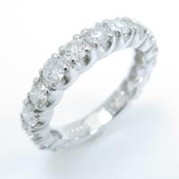 K14WG ハーフエタニティ ダイヤモンドリング