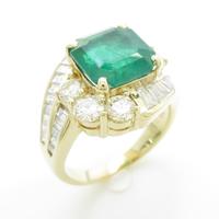 K18YG エメラルドリング