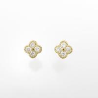 【リメイク】K18YG フラワー ダイヤモンドピアス