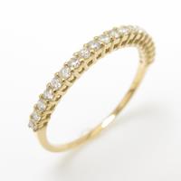 【リメイク】K18YG ハーフエタニティ ダイヤモンドリング