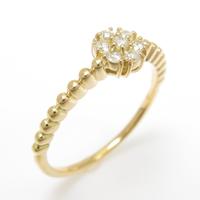 【リメイク】K18YG フラワー ダイヤモンドリング10％引き