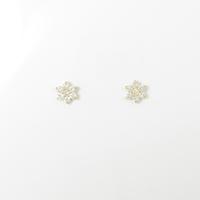 【リメイク】K18YG フラワー ダイヤモンドピアス