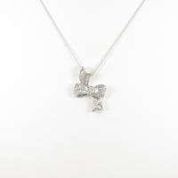 K18WG リボン トルマリンネックレス