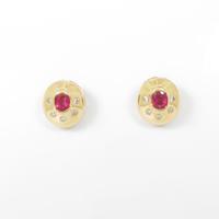 K18YG ルビーピアス