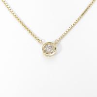 K18YG ソリティア ダイヤモンドネックレス5％引き