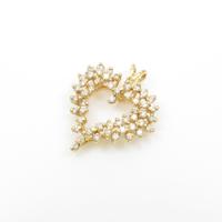 K18YG ハート ダイヤモンドペンダント