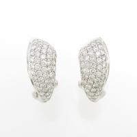 K18WG パヴェ ダイヤモンドピアス