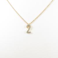 K18YG ナンバー2 ダイヤモンドネックレス10％引き