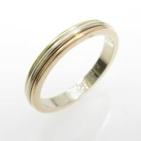カルティエ スリーゴールドウエディング リング
