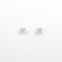 K18YG ソリティア ダイヤモンドピアス