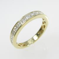 K18YG ハーフエタニティ ダイヤモンドリング