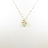 K18YG アクアマリンネックレス