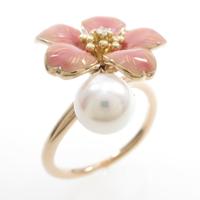 ミキモト フラワー カラーストーンリング