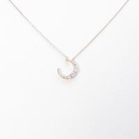 4゜C ムーン ダイヤモンドネックレス