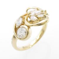 K18YG ダイヤモンドリング