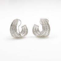 K18WG ダイヤモンドピアス