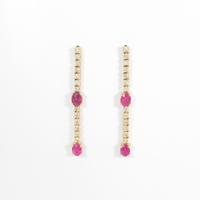 K18YG ルビーピアス