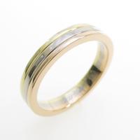 カルティエ スリーゴールド リング