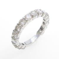 K18WG ハーフエタニティ ダイヤモンドリング