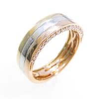 K18スリーカラー ダイヤモンドリング