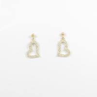 K18YG ハート ダイヤモンドピアス