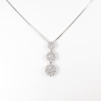 K18WG ダイヤモンドネックレス