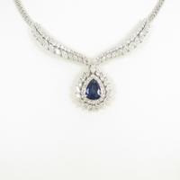 PT サファイヤネックレス・ピアスセット