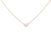【リメイク】K18YG ダイヤモンドネックレス 0．407ct・D・SI2・ハートシェイプ