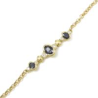 K18YG サファイヤブレスレット