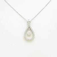 【新品】プラチナダイヤモンドネックレス 0．254ct・E・SI2・GOOD5％引き