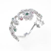 K18WG カラーストーンリング