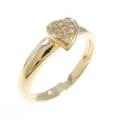 K18YG ハート ダイヤモンドリング
