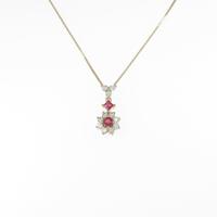 K18YG ルビーネックレス