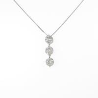 PT スリーストーン ダイヤモンドネックレス