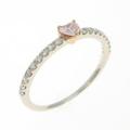 PT／K18PG ダイヤモンドリング 0．114ct・FLPP・SI2・ハートシェイプ