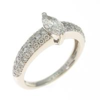 プラチナダイヤモンドリング 0．314ct・E・VVS2・マーキスカット