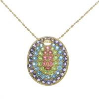 K18YG カラーストーンネックレス