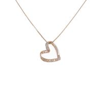 K10PG ハート ダイヤモンドネックレス